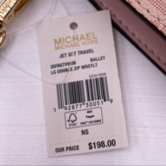 Michael Kors DoubleZip Wallet Wristlet Ballet - Picture 8 of 13